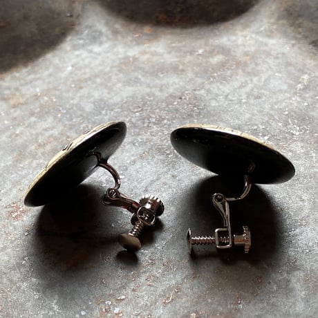 antique round dial earrings【K0814】