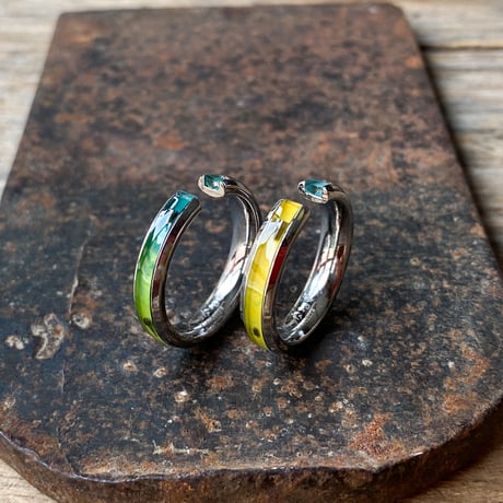 【再製作】CLOPOA season's multicolored 2way earcuff&rings 2本セット"May 25th" 【K1030】