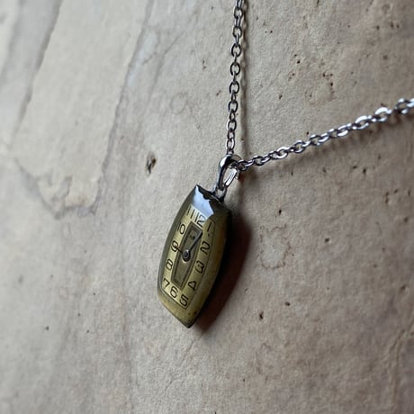 antique tonneau dial necklace【K0704】