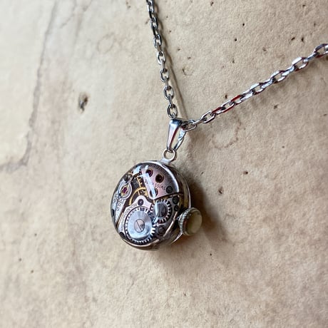 antique movement necklace "MOVADO" 【K0846】