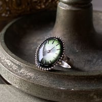【企画展作品】antique lightgreen dial ring "ORIENT" SV925 #9【something special/S0015】