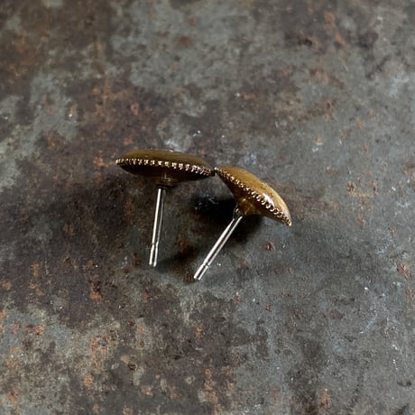 【K0621】 watch parts gear pierced earrings