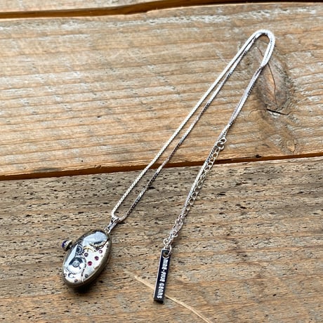 【企画展作品】antique oval dial&movement necklace SV925【something special/S0003】