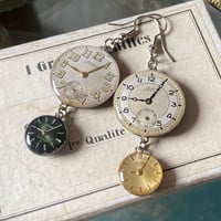 【企画展作品】antique double dial hook pierced earrings【something special/S0018】