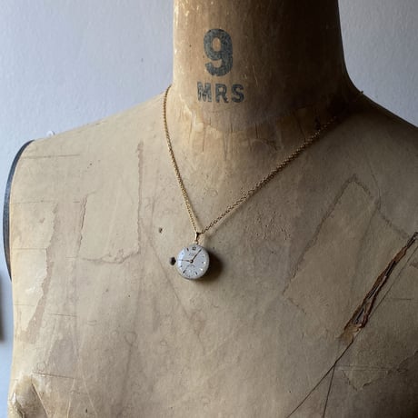 【K0691】antique dial&movement necklace  K18GP
