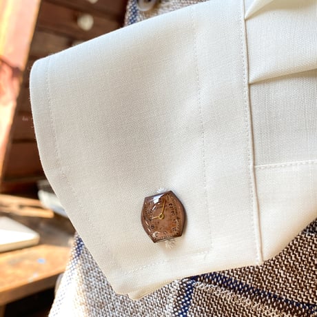 antique dial asymmetry cufflinks【K0824】