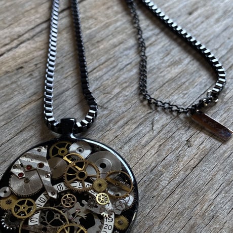 CLOPOA BLACK large necklace【K0562】