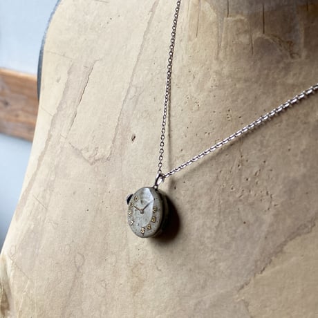 antique dial&movement necklace【K0782】