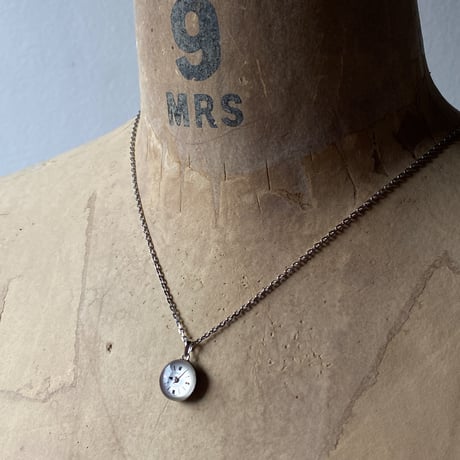 antique round dial necklace "citizen"【K0752】