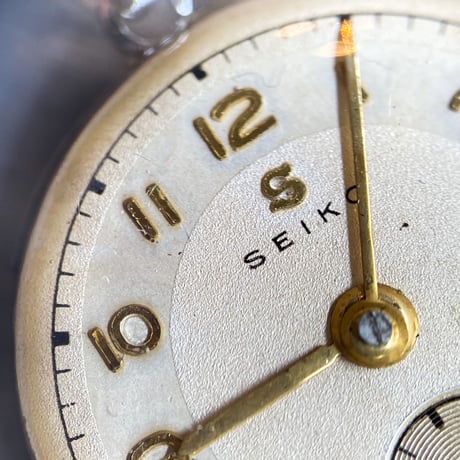 antique dial&movement reversible necklace "seikosha"【K0539】