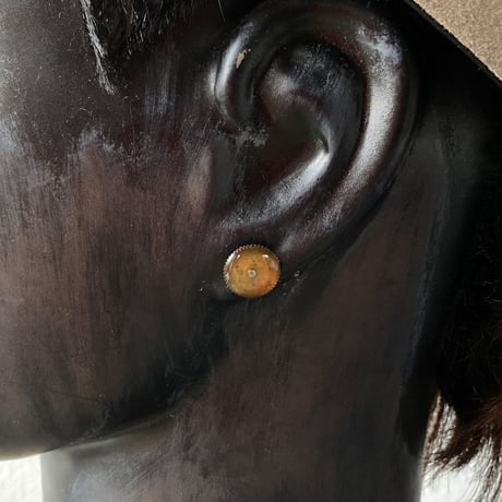 【K0678】 antique watch gear pierced earrings