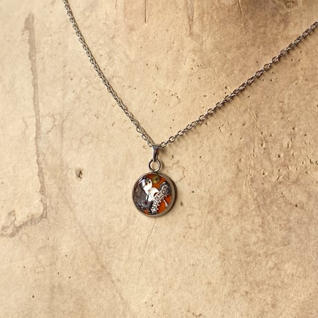 CLOPOA petit necklace orange【K0960】