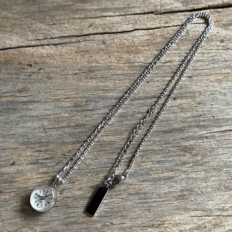 antique round dial necklace "citizen"【K0752】