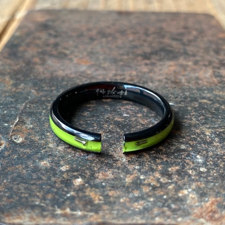 CLOPOA BLACK large 2way earcuff&rings light green #22【K0866】