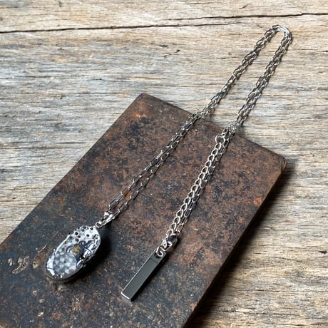 antique movement necklace "USA BULOVA" SV925(ボックス付)【K0964】