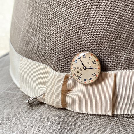antique dial hatpin/lapelpin "CITIZEN"【K0835】