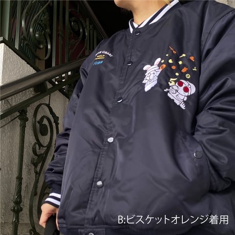【先行販売】スタジアムジャケット「STAY GOLD」 ネイビー×ホワイト 2種【企画展「STAY GOLD」アパレル】