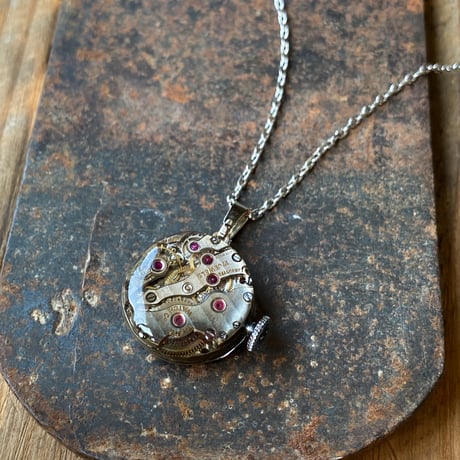 【企画展作品】antique dial&movement necklace【something special/S0008】