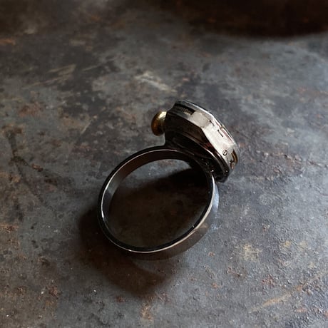 【K0653】 antique movement ring #14