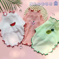 犬 服 ペット服 オールシーズン ホワイト グリーン オレンジ ワンポイント かわいい
