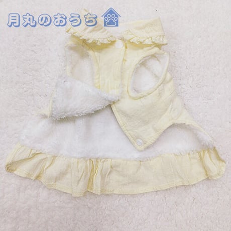 犬 服 おしゃれ 可愛い 秋冬 コート ワンピース あたたかい ボア Mサイズ