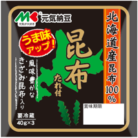 元気納豆　昆布たれ付