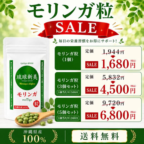 【SALE】モリンガ粒（サプリメント）300粒入り【単品～20個セット】
