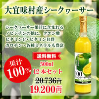 【12本セット】大宜味村産シークヮーサー果汁100%（ストレート）