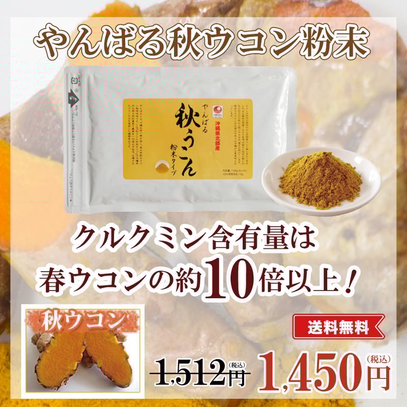やんばる秋ウコン粉末タイプ 100g【単品~20個セット】 | 沖縄 やんばる秋ウコン粉末タイプ 100g【単品~20個セット】 | 沖縄