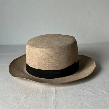 SuperOrionHat   SPECIALLY MADE FOR HANKYU DEPARTMENT STORE  阪急百貨店別注品 戦前阪急BOX付き ヴィンテージパナマハット実寸頭周約56cm