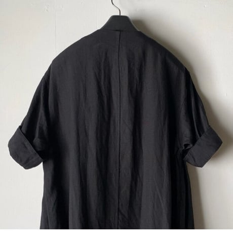 UNIVERSAL TISSU  ユニバーサルティシュ チュニックワンピース リネン100%  ブラック 中古美品