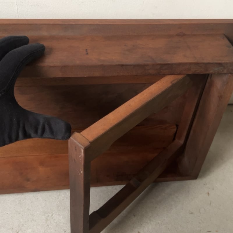 和製アンティーク　折りたたみ　座卓　ちゃぶ台　机　テーブル　木 アンティーク 長ちゃぶ台 長座卓 木製無垢 折り畳み 座卓 文机