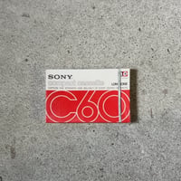 SONY compact cassette C60  赤パケ ソニー ヴィンテージ カセットテープ 紙箱 未開封品  (1個の価格)