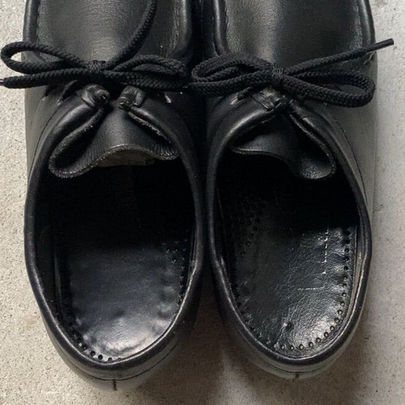 美品　アイルランド製　クラークス　ワラビー　ブラックレザー　サイズ25.5cm Clarks - 極上品 デッドストック アイルランド製クラークス