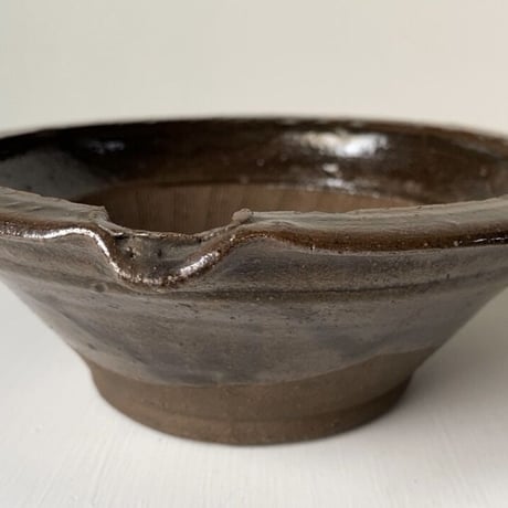 古い 片口すり鉢  幅約17cm 小さめ摺鉢 古民具 古民藝 古手 骨董 ヴィンテージキッチンツール 実用品