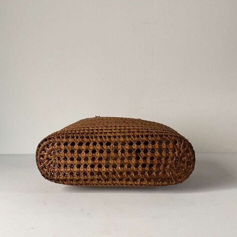お値引き中！ヴィンテージ 木の蛇腹カゴバッグ美品