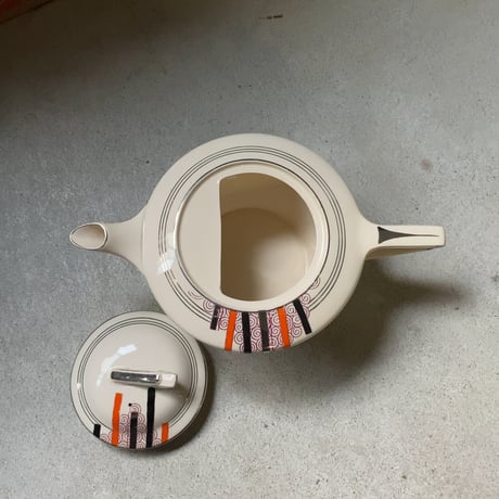 Soho Pottery Ltd  ソーホーポタリー社製 Solian Ware シリーズ イギリスヴィンテージ ティーポット   1930年頃  アンティーク テーブルウェア 茶器 完品範疇