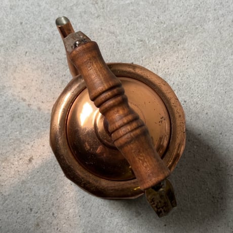 COPPER MATE ROYALE  カパーメイトロワイヤル 純銅ケトル 2.2L 面取デザイン 木製無垢ハンドル+摘み  コッパーケトル 純銅やかん  同和金属開発センター  中古良品