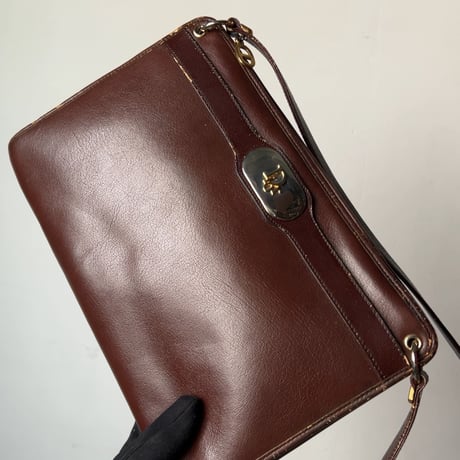 Dior オールドディオール クリスチャンディオール  レザーのショルダーバッグ ヴィンテージディオール 中古良品