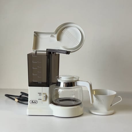 Melitta メリタ  コーヒーメーカー MA-490 ホワイト 80s オールドメリタ ヴィンテージコーヒーツール ミニ家電 箱有 中古美品