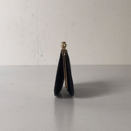 GUCCI グッチ オールドグッチ コーティングGGキャンバス/レザー ガマ口  コインケース  ネイビー ヴィンテージ 中古美品