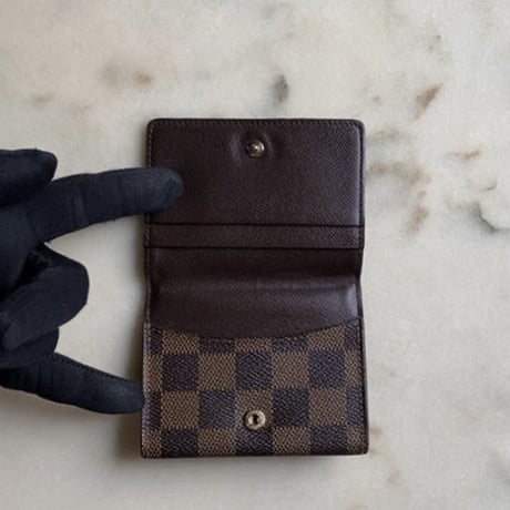 LOUIS VUITTON ルイヴィトン ダミエ ラドロー N62925 コンパクトウォレット ハーフフラップ付コインケース 小銭入れ カードケース 2つ折りミニ財布 中古品