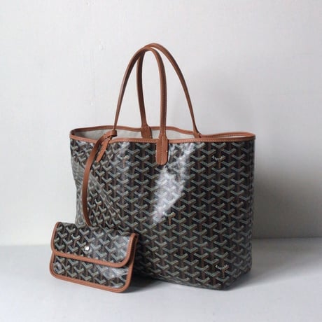 GOYARD ゴヤール  サンルイPM  ポーチ付トートバッグ ノワール(ブラック)×ナチュラル  2020年1月 購入品