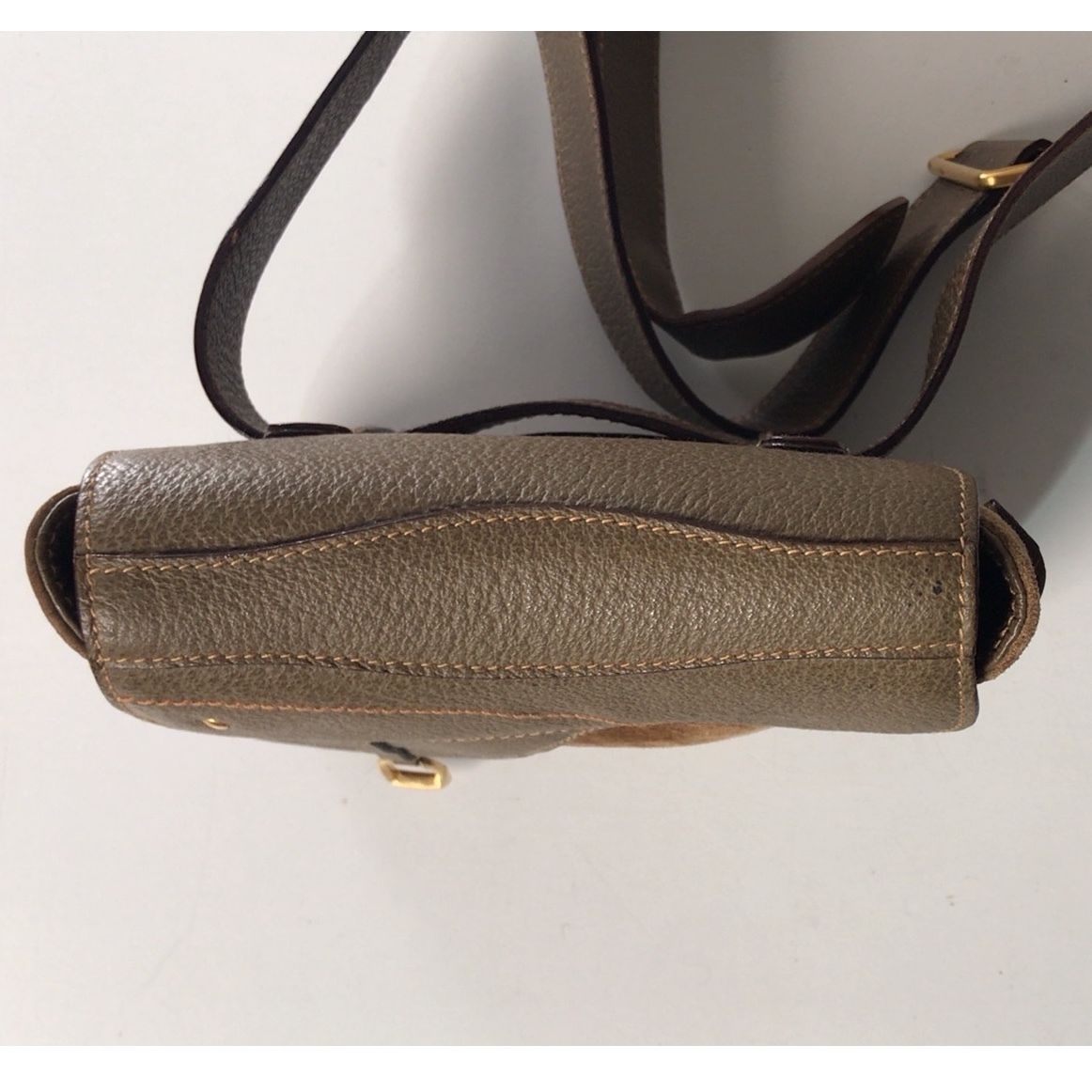 GUCCI グッチ オールドグッチ サドル型 レザー /スエード ウエスト