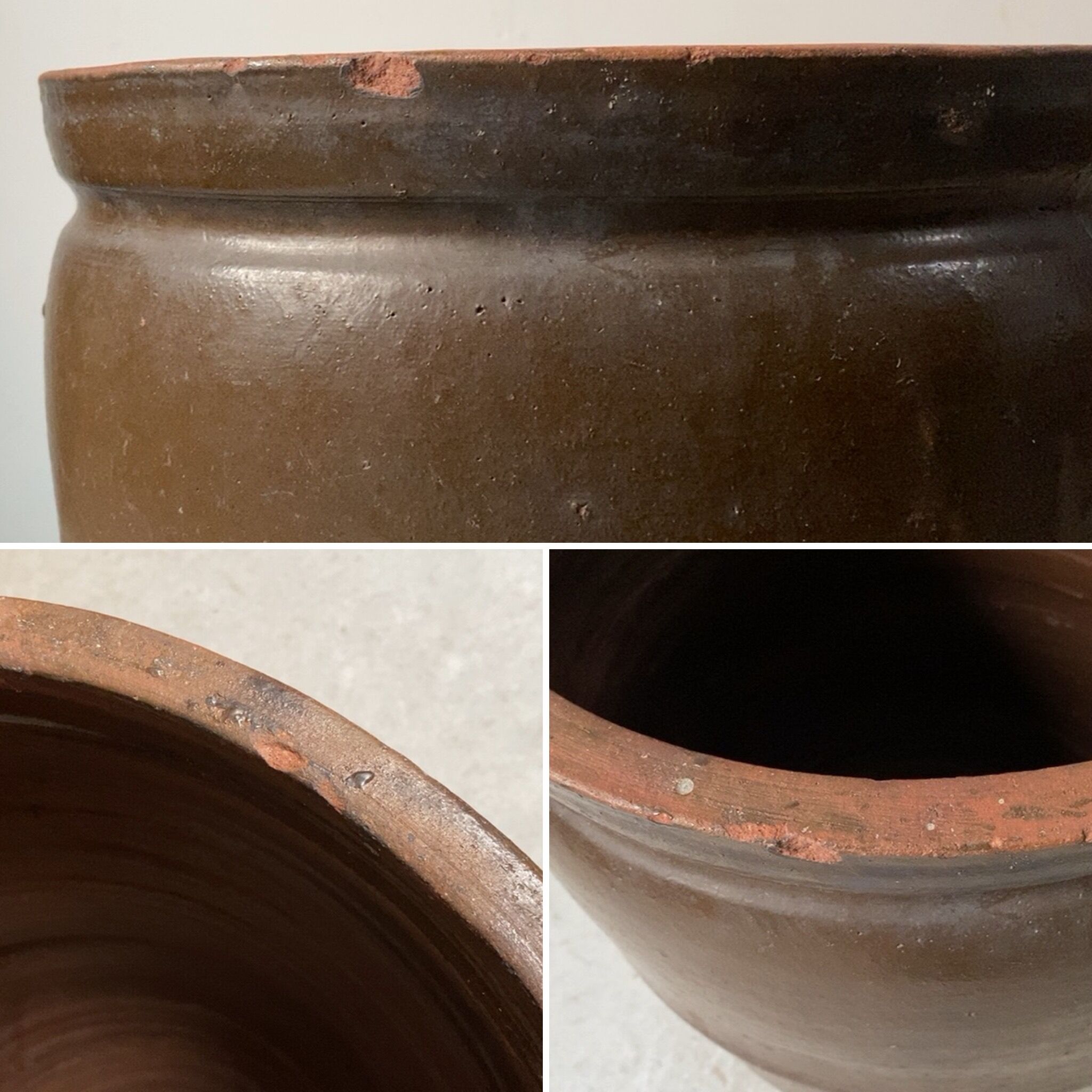 古い唐津焼の甕 50cm 水瓶 睡蓮鉢 水甕 メダカ 傘立て original