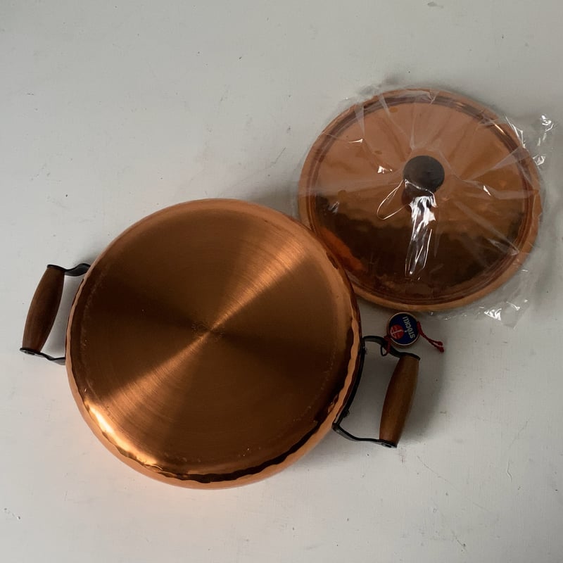 銅製 両手鍋 36cm アンティーク ヴィンテージ STOCKLI ストックリー 銅製両手鍋 銅鍋 口径約17cm ヴィンテージ