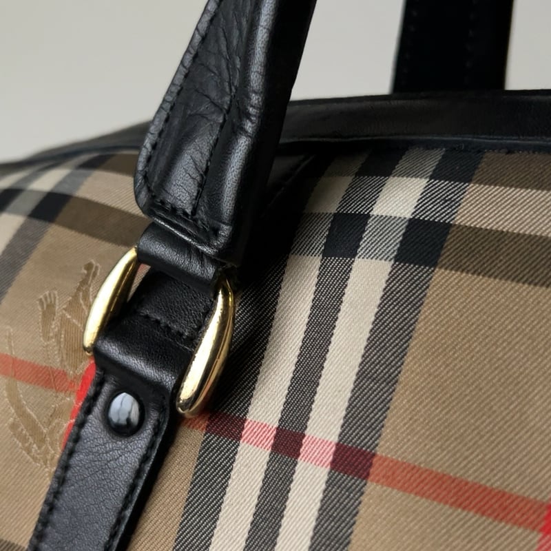 Burberrys バーバリーズ ミニボストンバッグ レザーハンドル ノバ