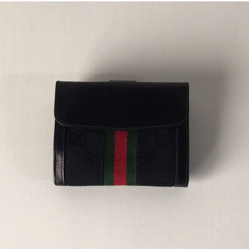 GUCCI オールドグッチ 2つ折りWホックコンパクトウォレット ミニ財布