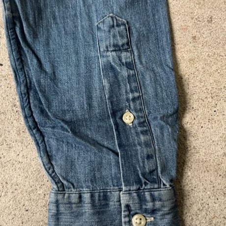 RALPH LAUREN ラルフローレン デニムシャツ シャンブレーシャツ ボタンダウン ポニー刺繍  size SP  POLO ポロ 中古美品