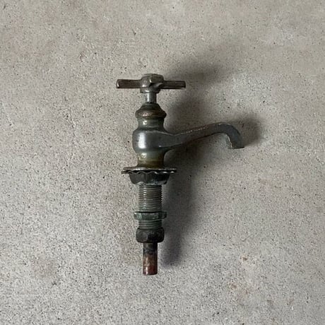 真鍮製プロペラ摘みヴィンテージ蛇口 インテリア小物 古道具 古い蛇口 アンティークパーツ 40s 50s 60s